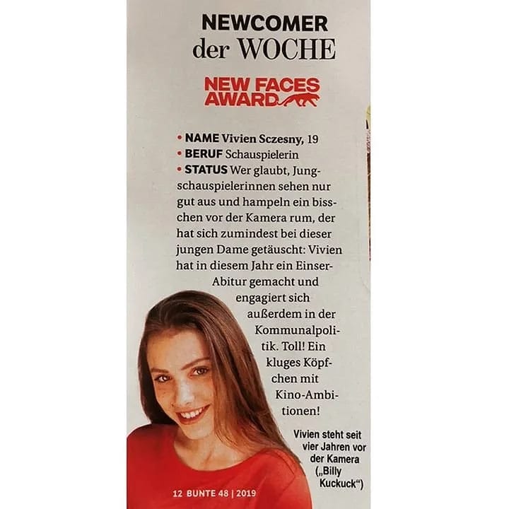 Vivien Sczesny in der BUNTE