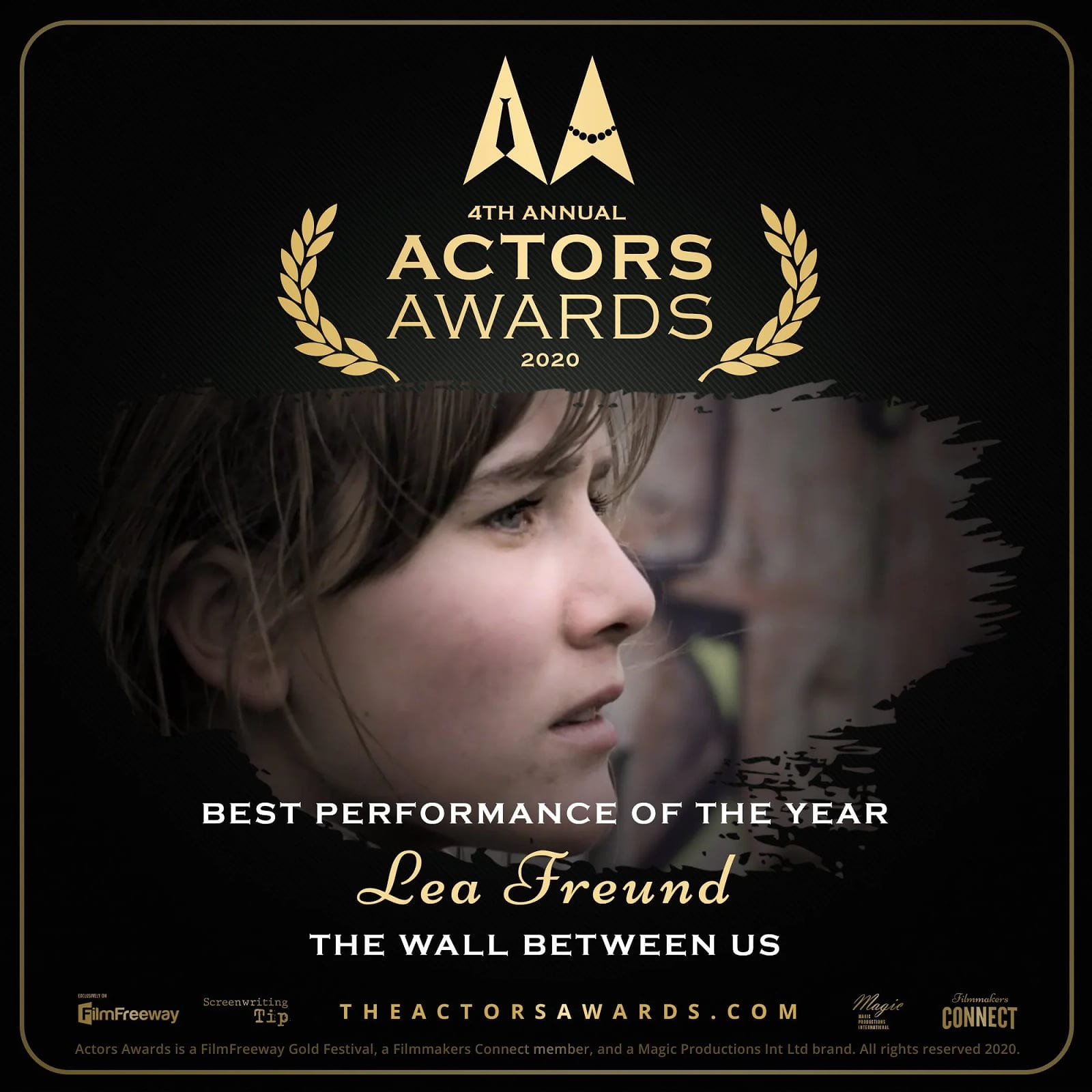 Lea Freund wins the Actors Awards 2020